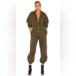 Agolde Olive Green Utility Jumpsuit
